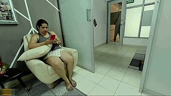 chubby milf pays repairman with hot cowgirl action and dirty talk