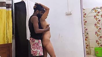 Sexy Indian wife has sex after shower with young desi boy