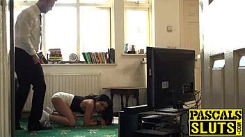 teen subslut spanked and face fucked by dominant male