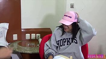 krista reyes gives handjob and blowjob in hotel backroom