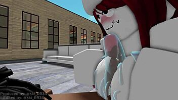 Red haired whore takes big black cock deep in her pussy and ass