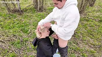 Sexo público com minha namorada linda ao ar livre