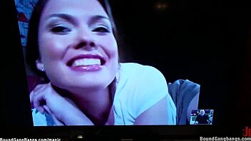 russian bride caught in wild interracial group bang session.