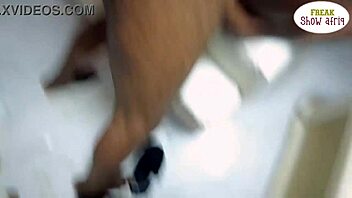 Slim ebony babe enjoys hardcore threesome with big black cock