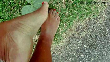 walking barefoot on streets and beach, dirty feet fetish