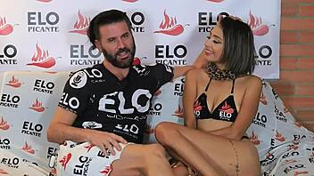 Gigi damesco in colombian casting interview showing big natural tits before spicy room