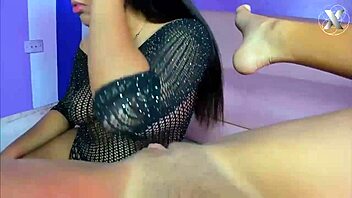 Those light eyes on this lesbian devouring her friend's pussy in pov