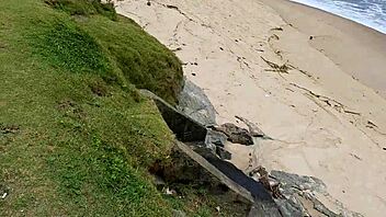 showing off my wife’s hairy pussy on the street, beach, everywhere for all to see