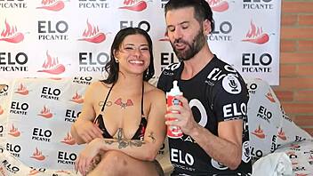 Shaketi babe in the foreplay before a spicy scene