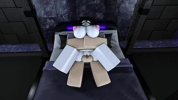 I made my shy friend cum on her face on Roblox