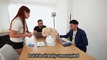 horny milf bangs two college students in wild threesome with cowgirl and spooning action