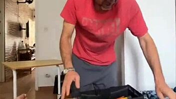 Feeling intense passion with hired chubby husband