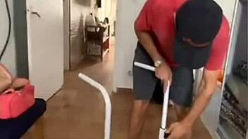 Feeling intense passion with hired chubby husband