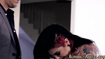 Tatted Up Emo Goth Gets Analized with Fingering and Oral