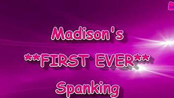 spanking chubby nebraska college girl dakota marr over the knee with strap on fat ass in jeans