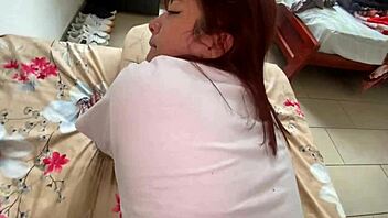 latina amateur gets shorts pulled down and fucked