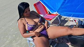 showing off my wife’s hairy pussy on the street, beach, everywhere for all to see