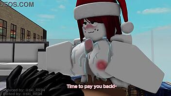 Red haired whore takes big black cock deep in her pussy and ass