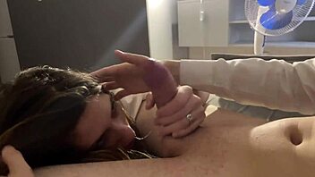 Wow, one night stand after night club leads to deepthroat cock sucking and cum covered fun!