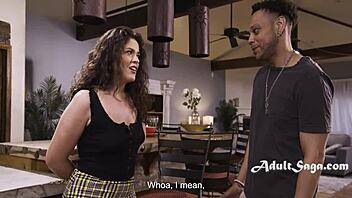 Victoria Voxxx screams as Donny Sins roughly deepthroats her big ass