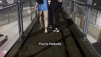 Overwhelmed watching married Paolla Hotwife fuck on BR 153