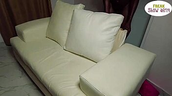 Slim ebony babe enjoys hardcore threesome with big black cock