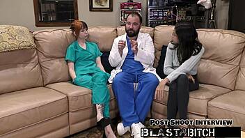 Ditria Rose's pierced pussy takes a creampie in this POV backstage clip.