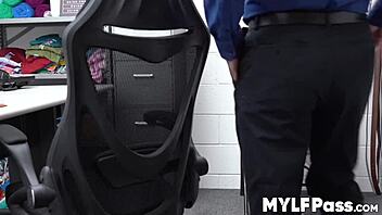 glamorous milf tia cyrus caught shoplifting by officer