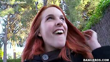 Redhead Latina Takes A Mouthful Of Cum