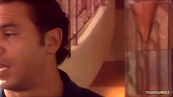 Confident brunette seduces a man and gets a load of cum on her face