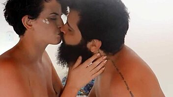 Sereia gets anal fucked and creampied in hairy pussy