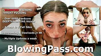 Молодая красотка осваивает навыки минета под руководством отчима в жаркой сессии