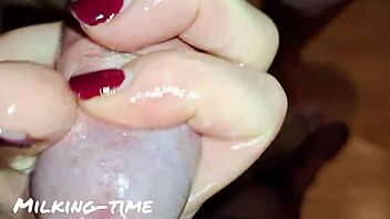 female pov milking big juicy cock