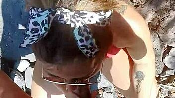 Teresa Jones Starts Porn with Outdoor Public Blowjob