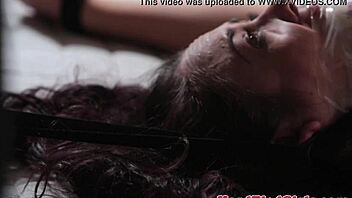 Lezdom Dyke Ties Up Submissive Girl to Bed for Rough Domination Play