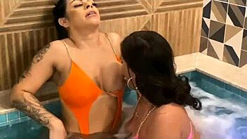 Inside the pool, wild orgy unfolds with tasty pussy licking and hot Brazilian action.