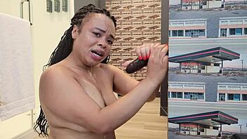 why is this deepthroat so sloppy with dildo?