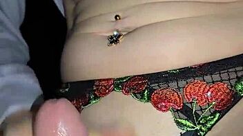 Milf Jerks Cock And Rides Huge Dildo In Crotchless Panties