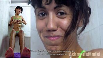 Latina Oils Wet Hairy Pussy Close Up