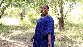 horny african bbw rides monster cock in the bush!