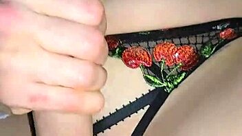 Milf Jerks Cock And Rides Huge Dildo In Crotchless Panties