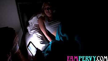 stepbro wakes up for taboo fuck with teen 18+ sophia sterling