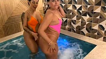 Inside the pool, wild orgy unfolds with tasty pussy licking and hot Brazilian action.