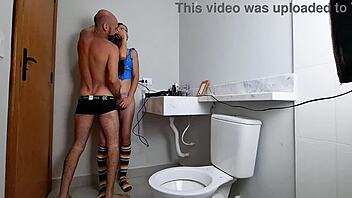 sharing bathroom with stepdaughter, ended up banging until she wet herself! 😳