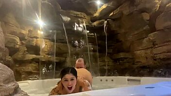 feeling the intense passion on our honeymoon, she rides me hard in the motel, her big ass bouncing wildly