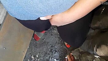 Village Girl Masturbates Hairy Pussy During Lunch Break at Ranch