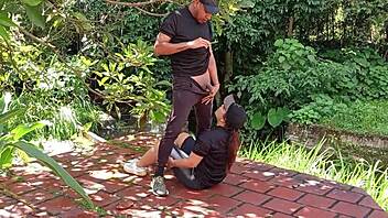 i got punished by my coach with outdoor sex for being late