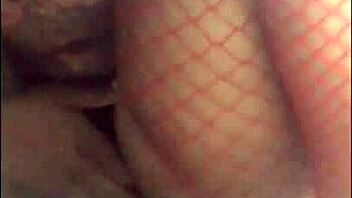 Squirting Whore Uses Dildo on Her Wet Pussy in Fishnets Fetish Scene.