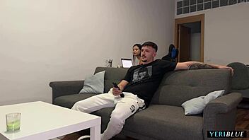 she invites him home for a movie and gets fucked hard