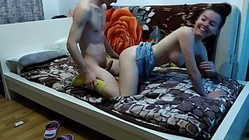 I'M teen girlfriend, getting fucked in my tight pussy by classmate with monster cock